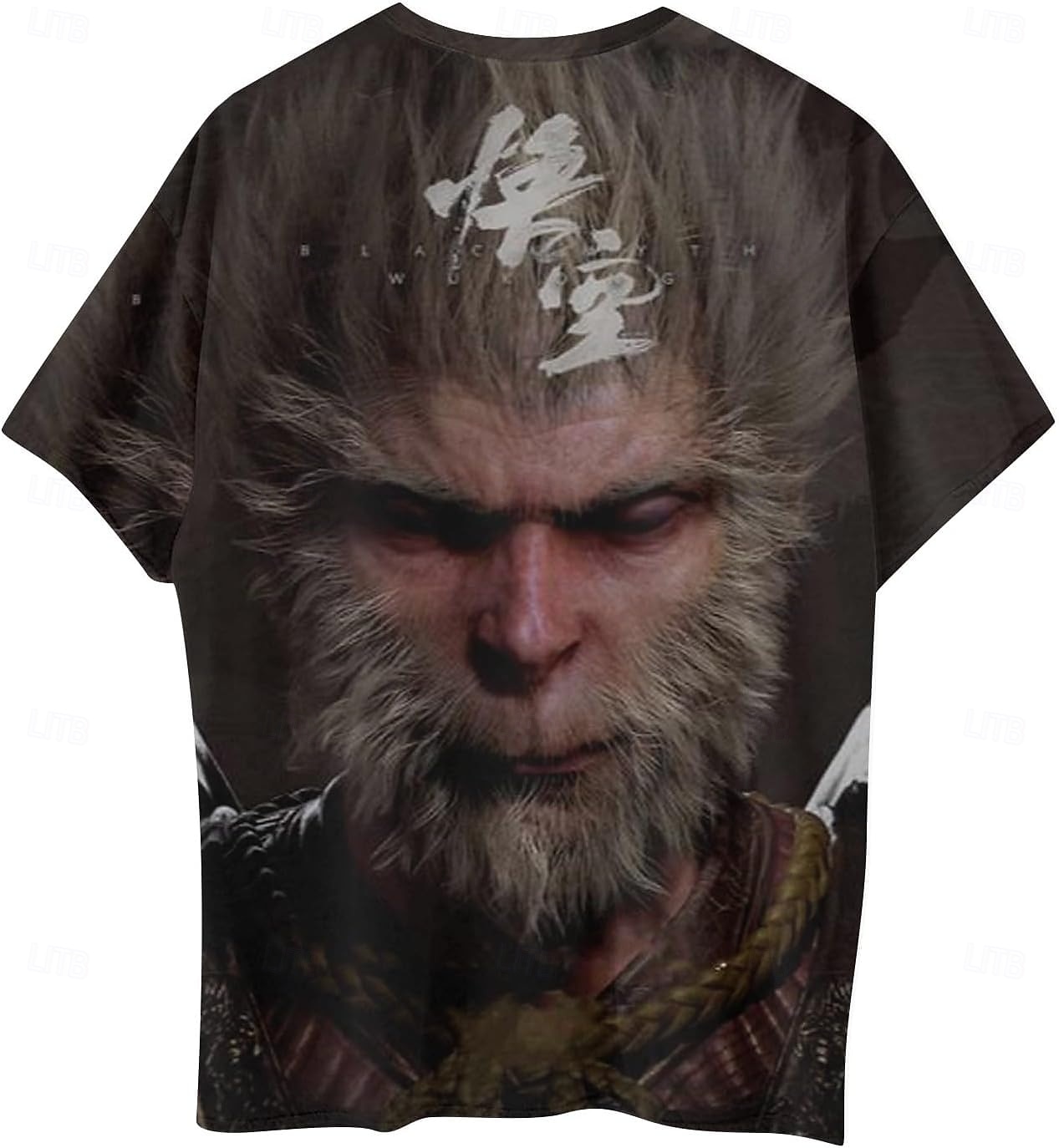 Czarny Mit: Wukong Król Małp Koszulkowy Anime 3D Graficzny Na Dla par Męskie Damskie Dla dorosłych Bal maskowy Druk 3D Codzienne 2025 - $17.99 –P4