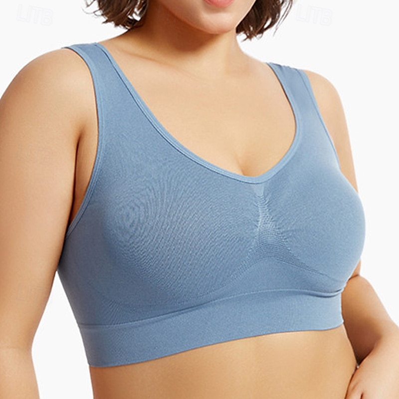 Mulheres Sustentação Leve Sutiã Esportivo Sutiã de corrida Sem costas Good Top Acolchoado Ginástica Esportes Relaxantes Corrida Respirável Leve Macio Preto Branco Rosa claro Cor Sólida de 2025 por $13.49 –P15