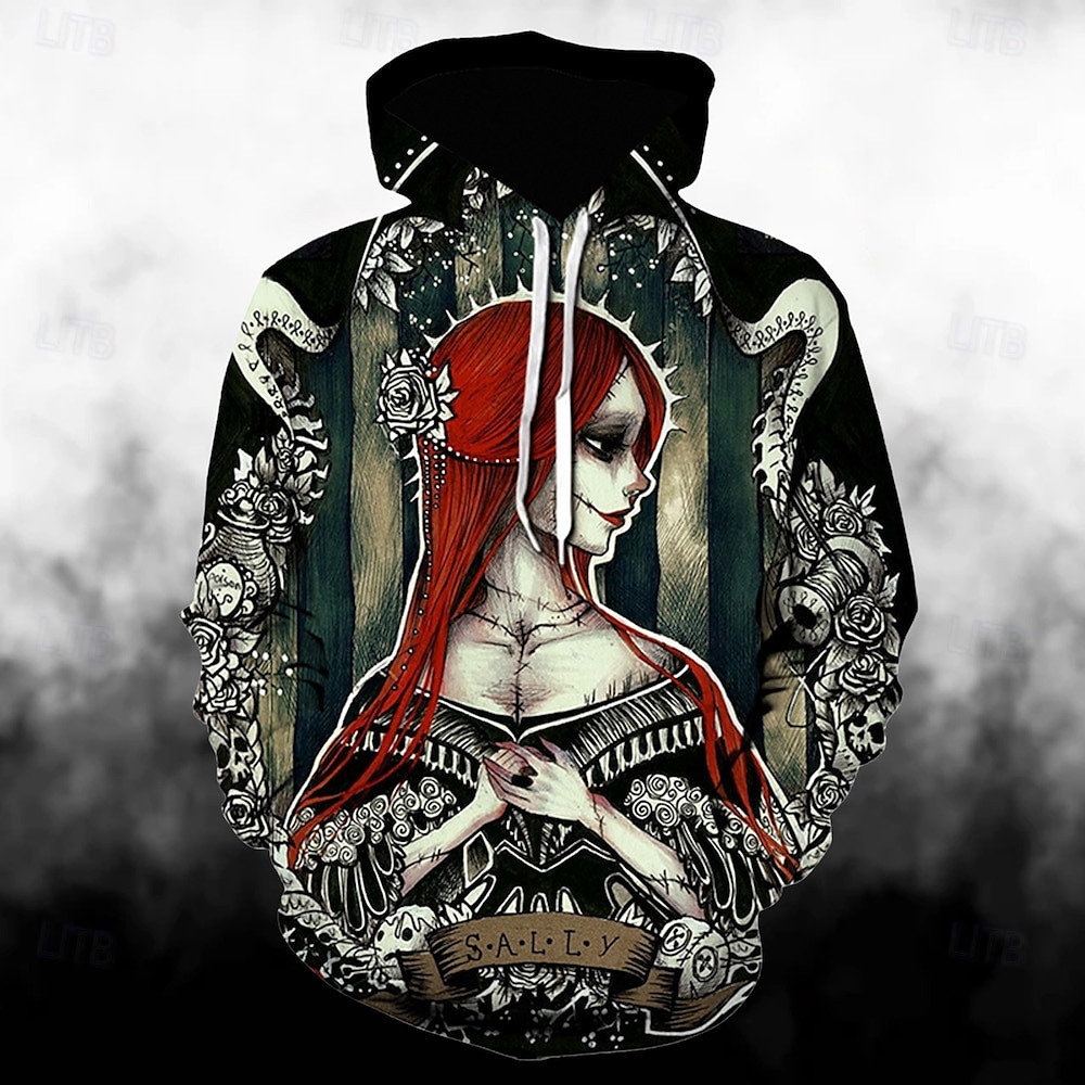 Víspera de Todos los Santos Salida Jack Skellington Esqueleto Sudadera Pullover Sudadera con capucha navideña divertida Estampado 3D Bolsillo delantero Gráfico Para Pareja Hombre Mujer Adulto Víspera 2025 - $35.99 –P5