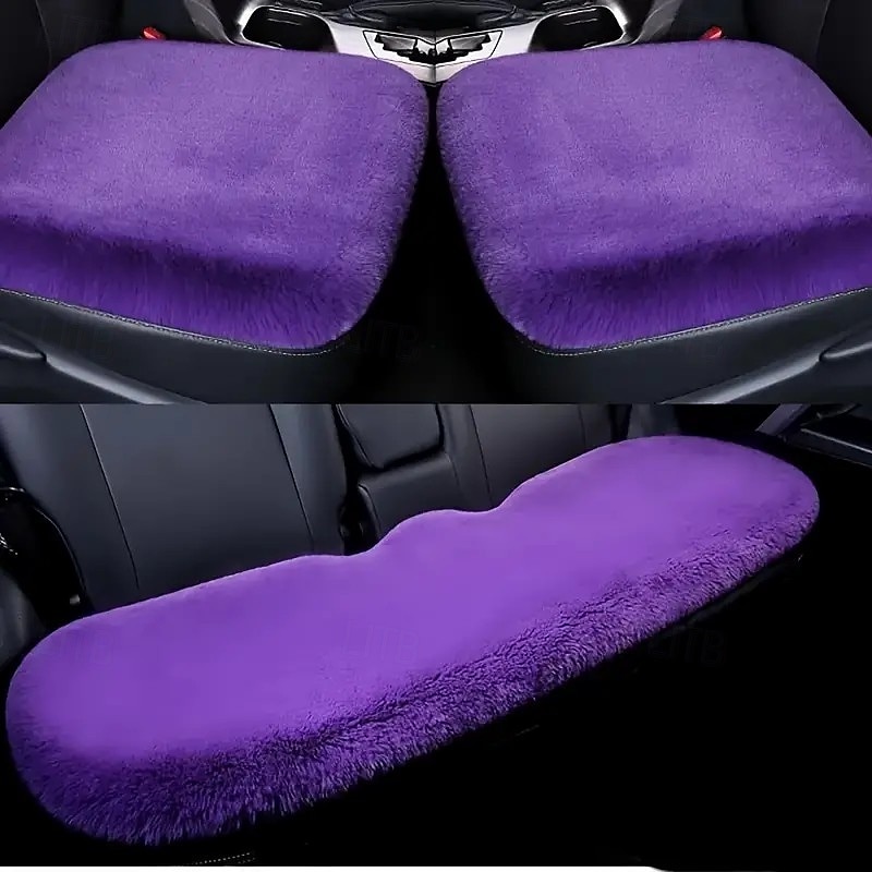 Autositzauflage Winterplüsch dicke Isolation Universeller Kaninchenhaarkleber Halbpakkung fünf Sitze 3-teiliges Set 2025 - $34.99 –P4