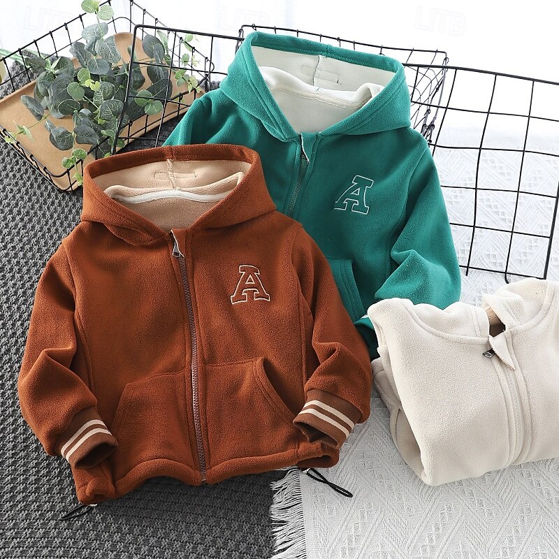 Jongens 3D Brief Trui met capuchon Jas Overkleding Lange mouw Herfst Winter Streetwear Sport Basic Kinderen 4-8 jaar Vakantie Urheilu Dagelijks Normale pasvorm 2025 - $24.99 –P6