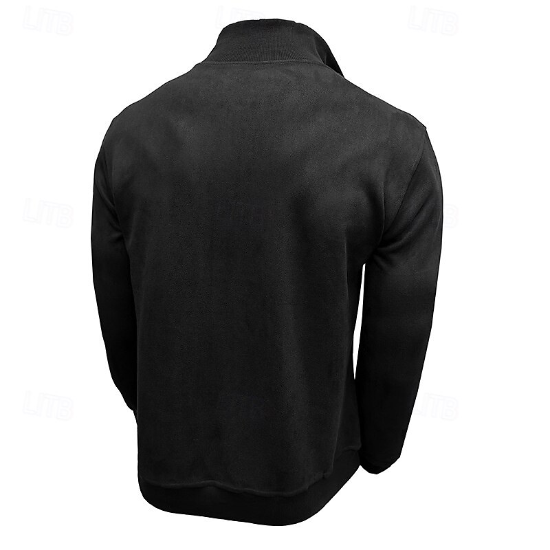 Men's Sweatshirt Quarter Zip Sweatshirt Black Army Green Royal Blue Brown Khaki Half Zip Plain Half Zip Sports & Outdoor Daily Holiday Polyester Streetwear Basic Casual Fall & Winter Clothing Apparel 2026 - $42.99 –P12