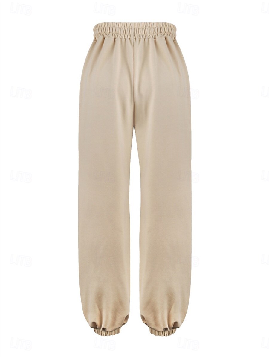 Damen Jogginghose Trainingshose Chinesisch Chino Modisch Ethnischer Stil In voller Länge Hoher Taillenbund Blumen Tasche Elastischer Bund Bequem Weich Komfortabel Mikro-elastisch Outdoor Strasse Khaki 2025 - $24.99 –P10