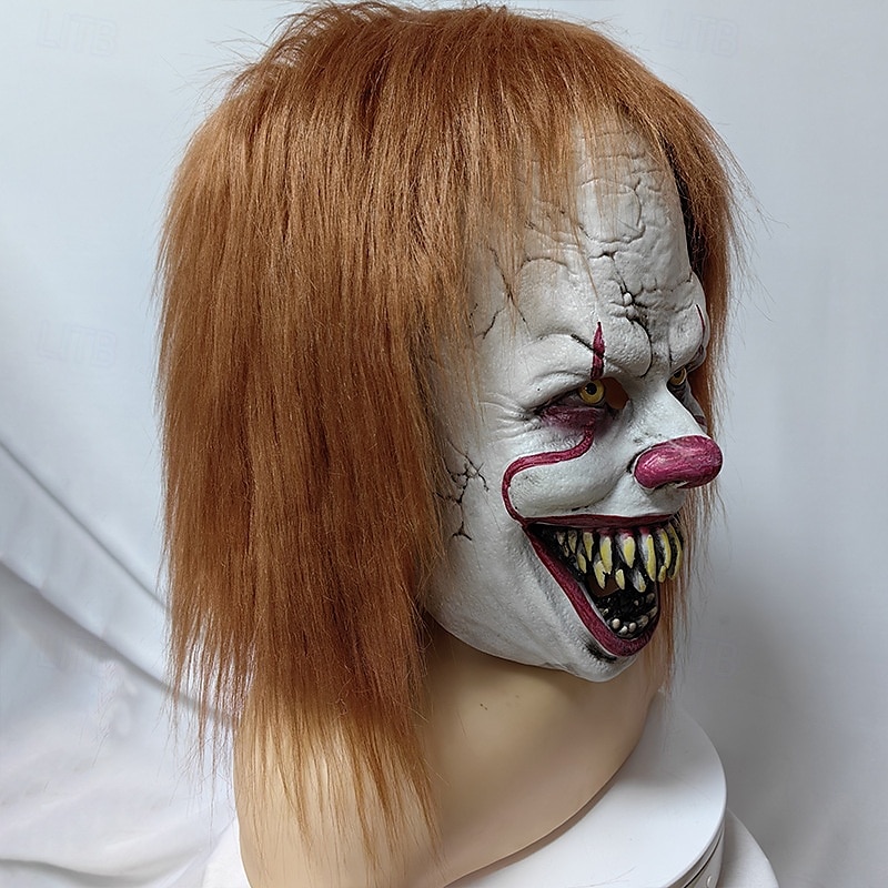 Halloween Pennywise Killer Clown Mask Halloween Props Adults' Men's Women's Unisex Horror Scary Costume Halloween Carnival Easy Carnival Costume 2025 - $30.99 –P2