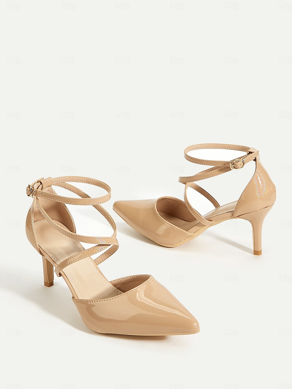 Naisten Korkokengät Päivittäin Satiinikukilla Stilettikorko Terävä kärkinen Muoti PU Loaferit Manteli Purppura 2025 - $46.99 –P1