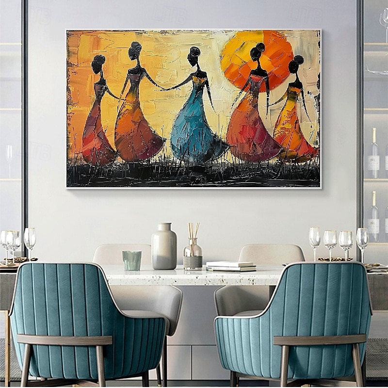 balletdansers olieverfschilderij handgeschilderd canvas kunst sierlijke metgezellen abstract schilderij van twee vrienden moderne inrichting handgemaakte minimalistische kunstwerk olieverfschilderij 2025 - $75.99 –P12