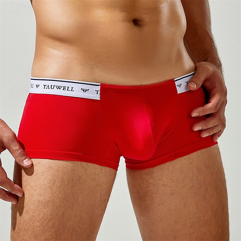 Men's 1 PCS Boxers Underwear Boxer Shorts Patchwork Nylon Breathable Soft Comfortable Color Block Mid Rise Black White 2025 - $10.49 –P11