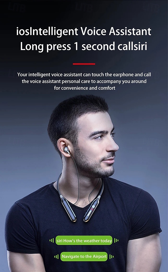 100 Hour Music Wireless Bluetooth Earphone 9D Strong Bass in Ear Sport Headset Neckband With Output MIC 2025 - $21.99 –P13