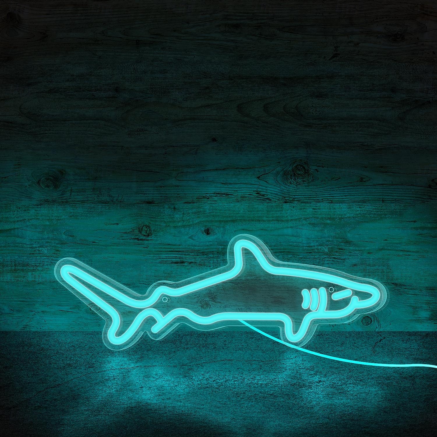1ks modrý žraločí led neonový nápis, neonový nápis napájený přes usb světlo pro domácí ložnici akvárium zoo bar klub hospoda party nástěnná dekorace závěsné světlo 2025 - $29.99 –P1