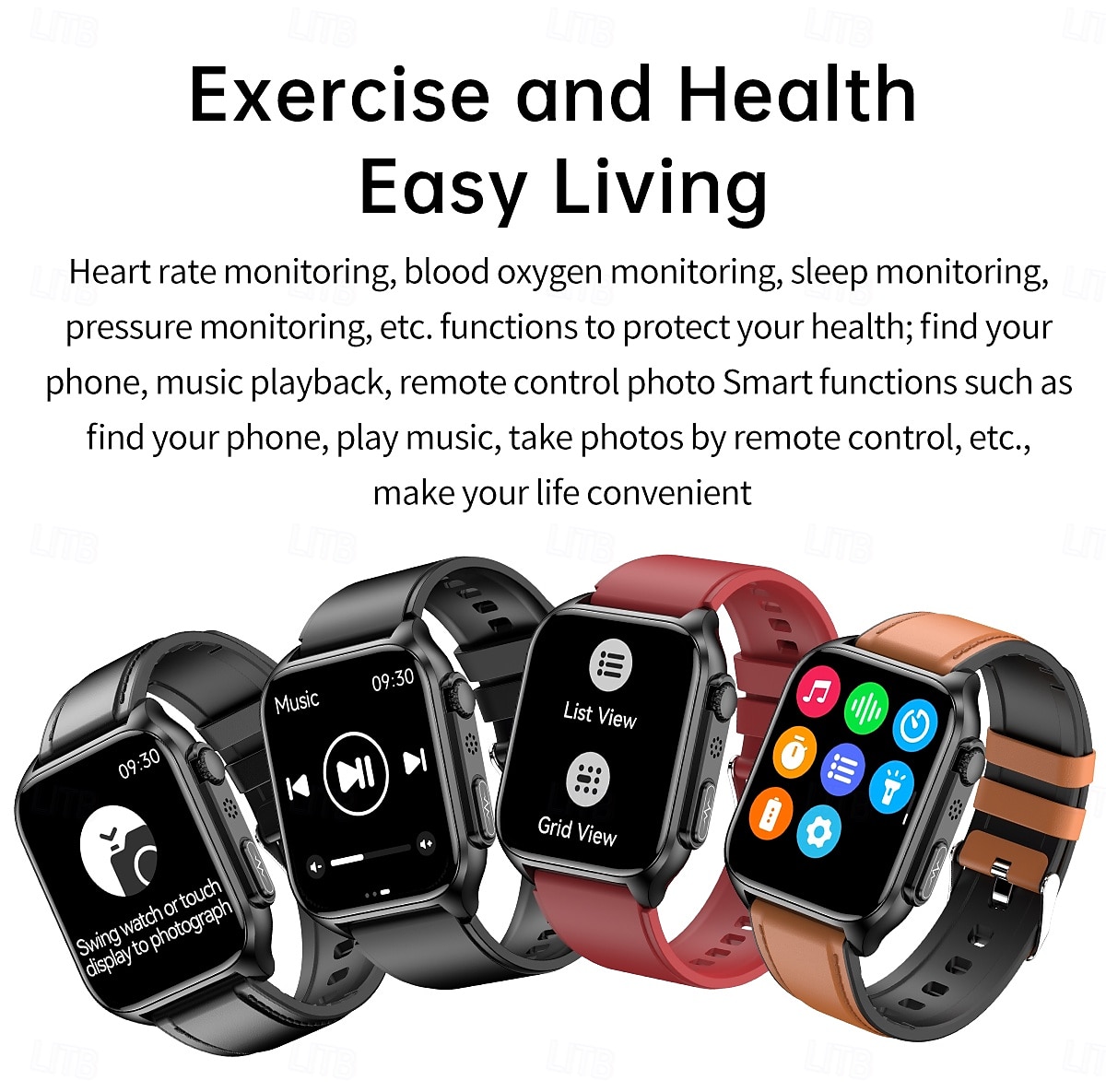 TK12 Smart Watch 1.96 inch Smartwatch Fitness Running Watch Bluetooth ECG+PPG Pedometer Call Reminder Compatible with Smartphone Women Men Long Standby Hands-Free Calls Waterproof IP 67 46mm Watch 2025 - $69.99 –P18