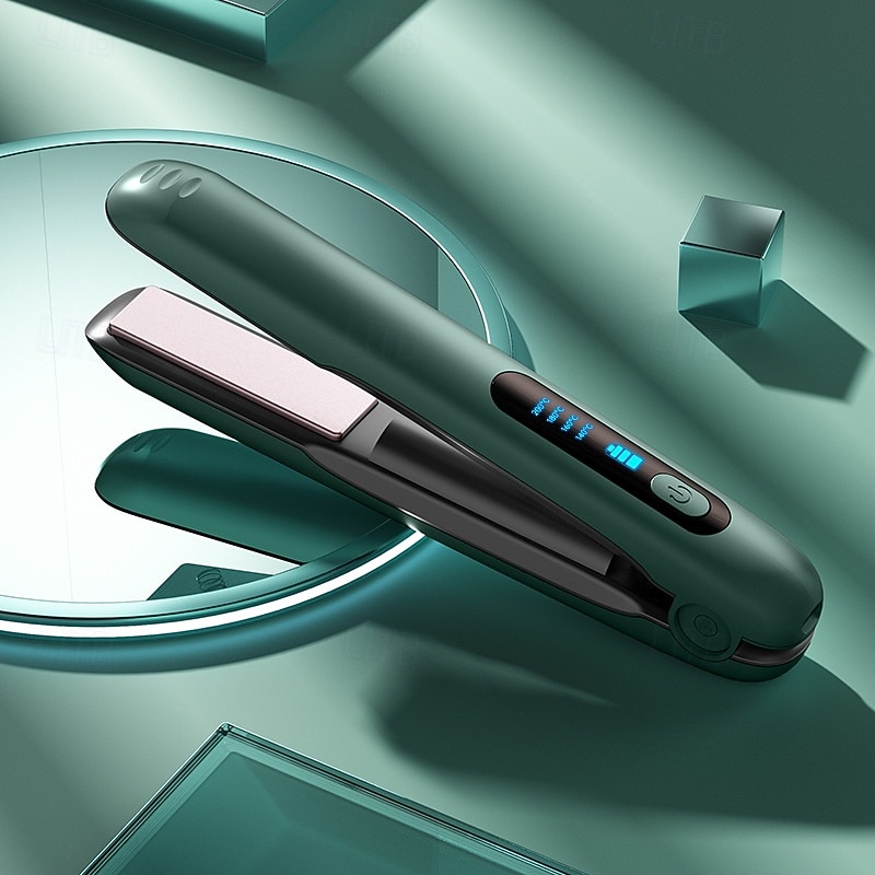 piastra per capelli usb ricaricabile senza fili 2 vie liscia &mini ferro per capelli curl 4 regolazione della temperatura display a led della temperatura riscaldamento rapido del 2025 a $63.99 –P6