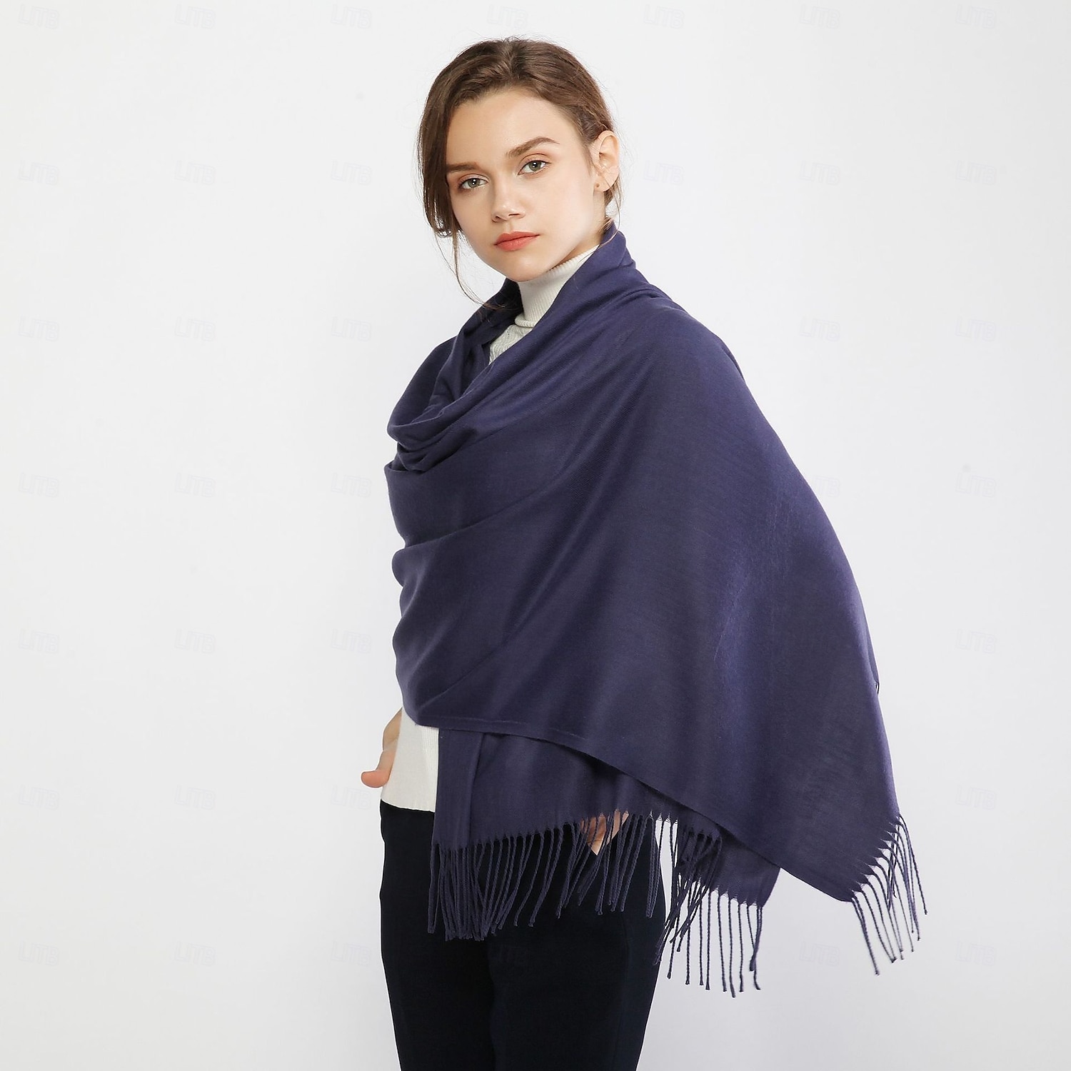 kvinners skjerf pashmina sjal og omslag til kveldskjole brudepike bryllup brude vinter varme lange store skjerf 2025 - $24.99 –P21