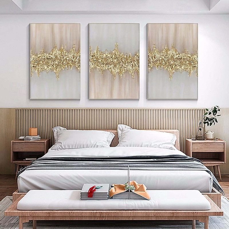 handgefertigtes Ölgemälde aus Folie, reines handgemaltes Ölgemälde aus Folie in Gold, hängendes Gemälde aus Goldfolie, Wolkenmeer, schwarz-weißes abstraktes Gemälde für die Heimdekoration, Gemälde als Wandkunst, Gemälde aus Folie in Gold 2025 - $94.99 –P2