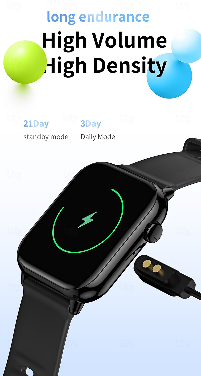 iMosi HD15 Smart Watch 1.75 inch Smartwatch Fitness Running Watch Bluetooth Pedometer Call Reminder Activity Tracker Compatible with Android iOS Women Men Hands-Free Calls Waterproof Media Control 2025 - $37.99 –P11