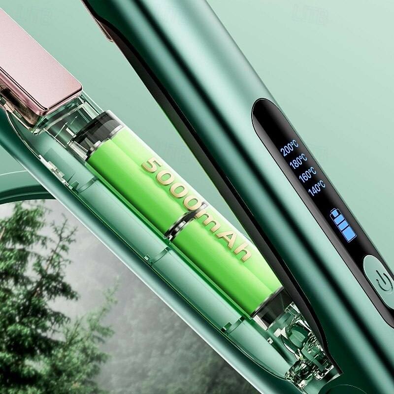 piastra per capelli usb ricaricabile senza fili 2 vie liscia &mini ferro per capelli curl 4 regolazione della temperatura display a led della temperatura riscaldamento rapido del 2025 a $63.99 –P3
