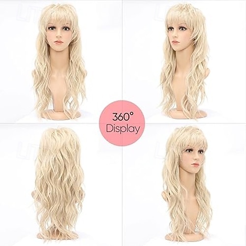 80s 90s Mullet Wigs Pixie Cut Wigs with Bangs for Black Women, Wolf Wig Wavy Long Synthetic Split Wigs with Fringe Mullet Wig for Women Long Cosplay wig Halloween Wigs 2026 - $19.49 –P5