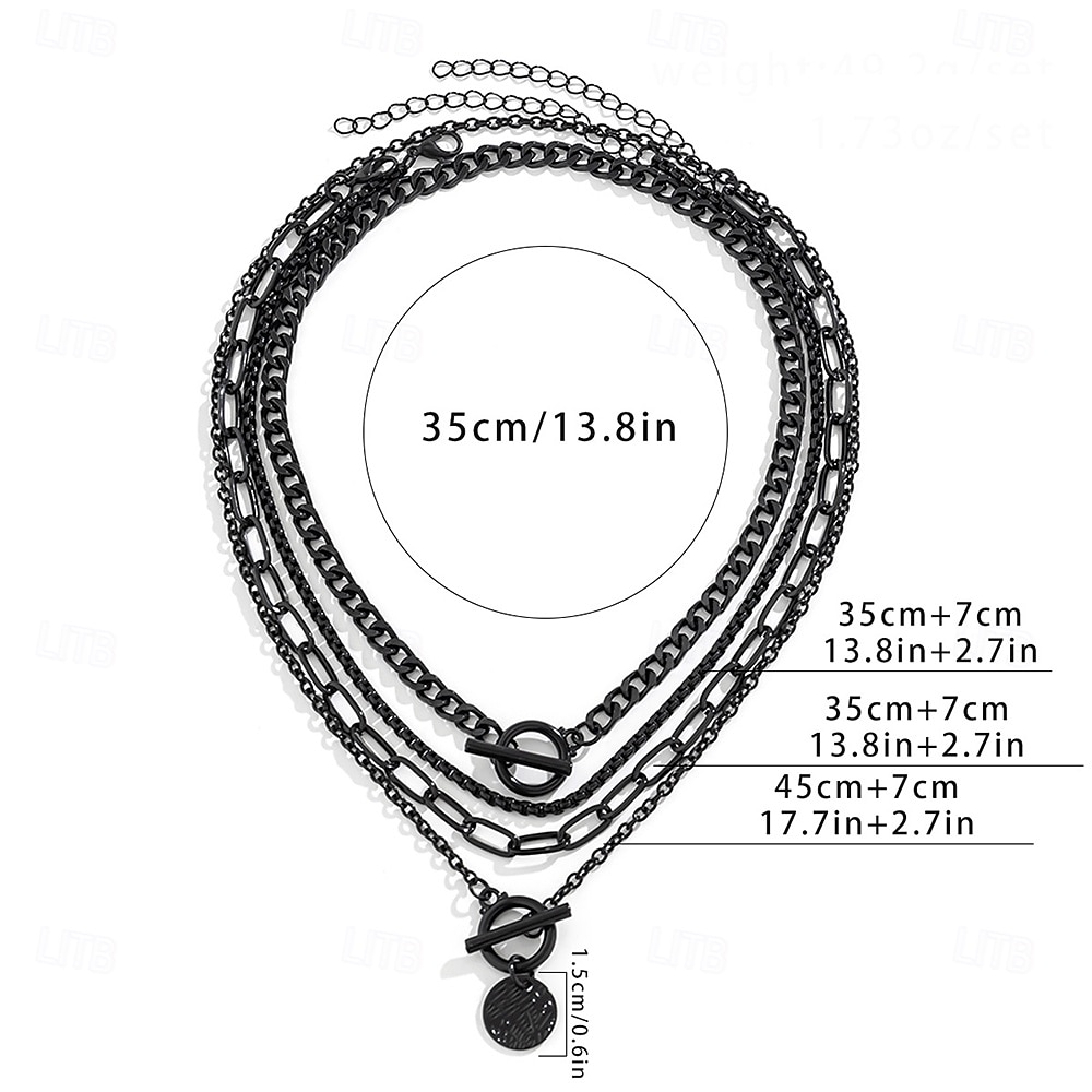 Choker Necklace Chrome Women's Punk Vintage Fashion Layered Heart Star Geometric Heart Shape Necklace For Party Halloween Street 2025 - $15.99 –P2