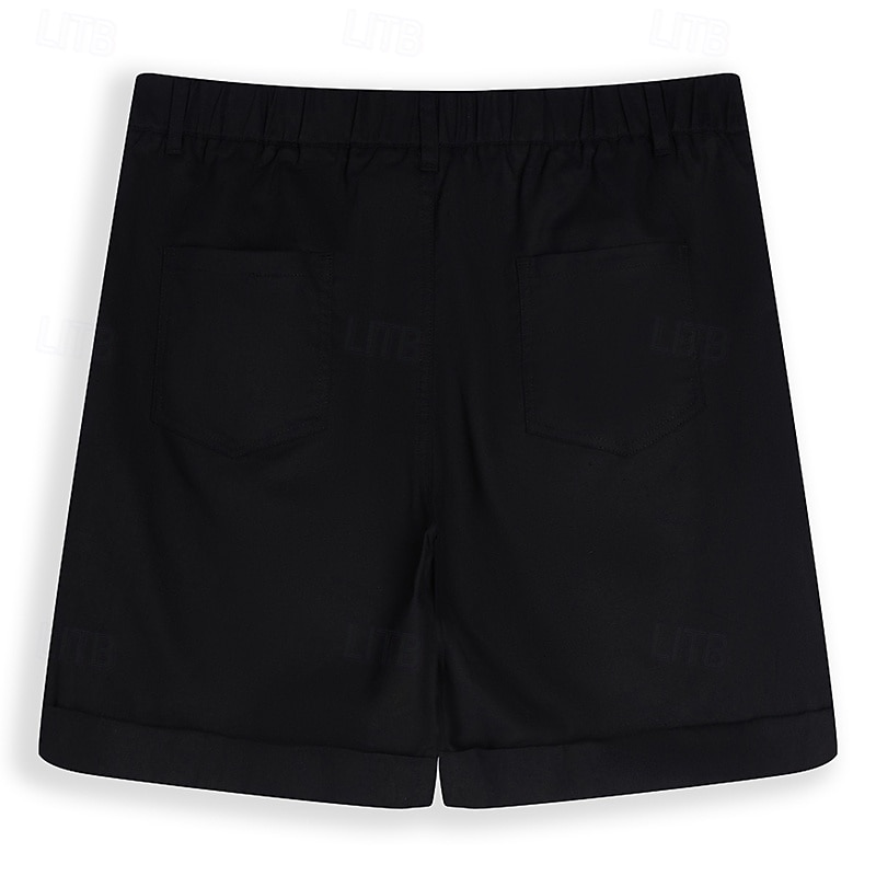 Homme Short Short en lin Robe Short Short d'été Short de plage Plein Respirable Doux Court Casual du quotidien Vacances Mode Vêtement de rue Noir Blanche Non Elastique de 2025 ? $25.99 -P2
