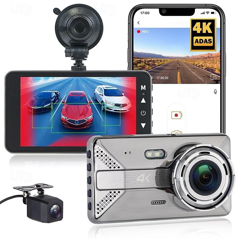 X20 MAX 2160p Nytt Design / HD / med bakkamera Bil DVR 150 grader Bred vinkel 4 tommers IPS Dash Cam med WIFI / Nattsyn / G-Sensor 4 infrarøde LED Bilopptaker 2025 - $114.99 –P1