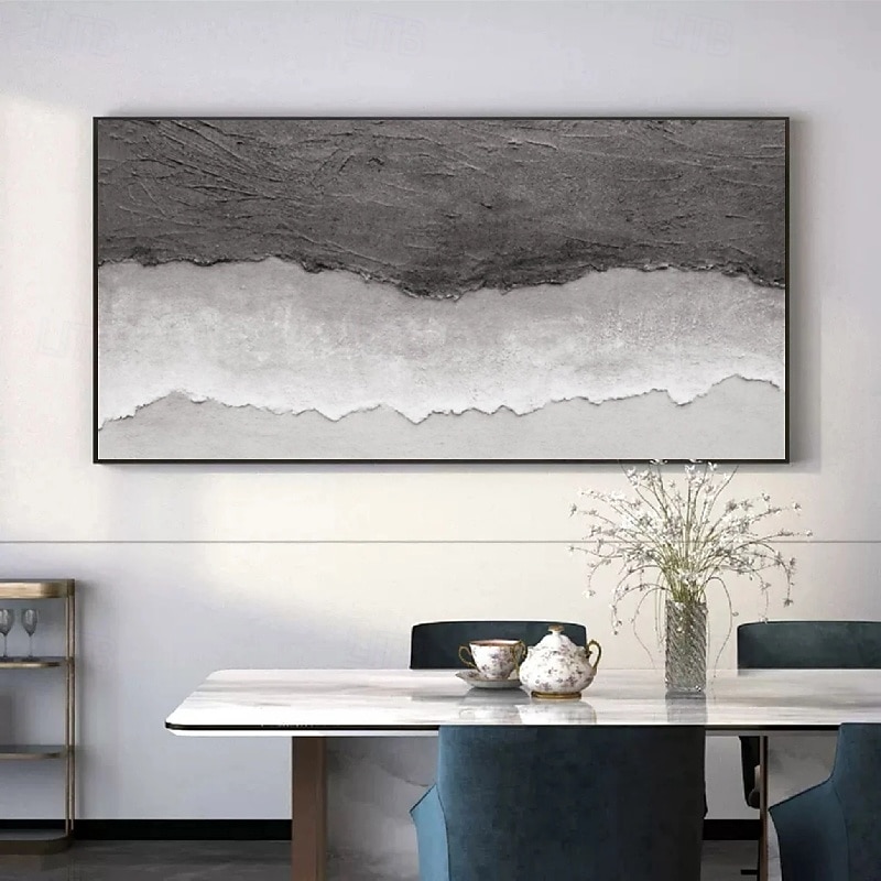 obraz olejny ręcznie malowany beżowy wabi sabi obraz olejny ręcznie malowane dekoracje ścienne szary beżowy malarstwo abstrakcyjne duży minimalistyczny wall art beżowy teksturowane płótno malarstwo 2026 - $69.99 –P5