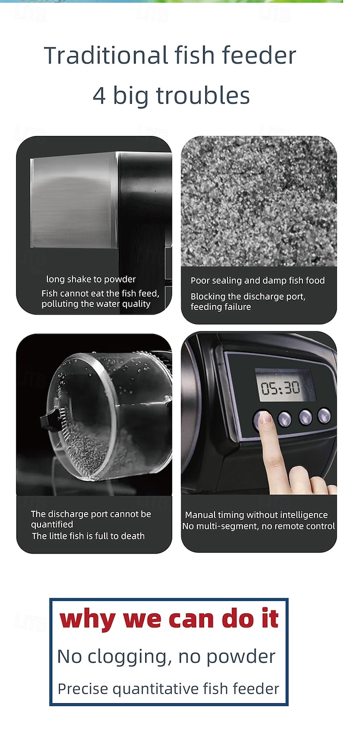 WiFi Remote Automatic Feeding Intelligent Timing Automatic Feeder Aquarium Goldfish Feeder 2025 - $37.99 –P8