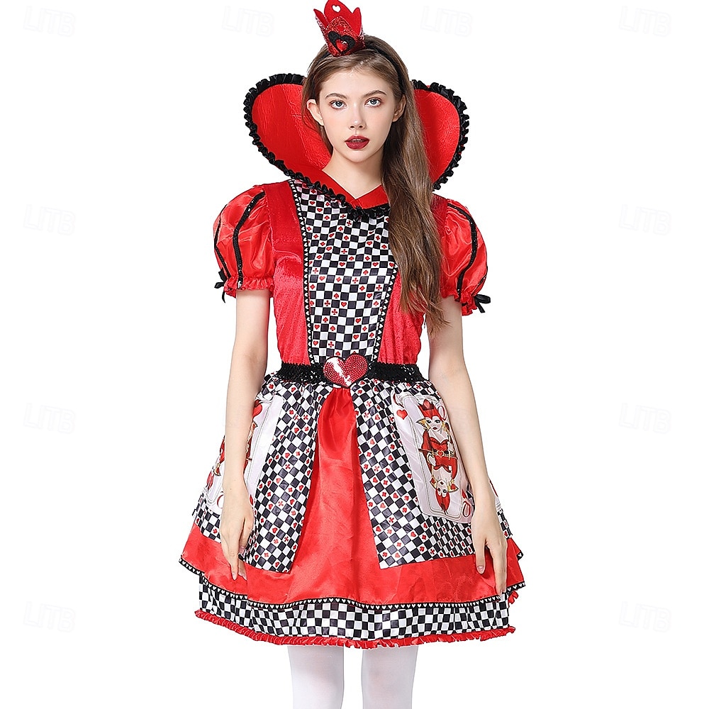 2025年 Alice in Wonderland おとぎ話 ハートの女王 赤の女王 ヴェノム ドレス コスプレ 映画コスプレ for 女性用 大人 カーニバル マスカレード 性能 パーティーイブニングウェア コレクション – $54.99 –P3