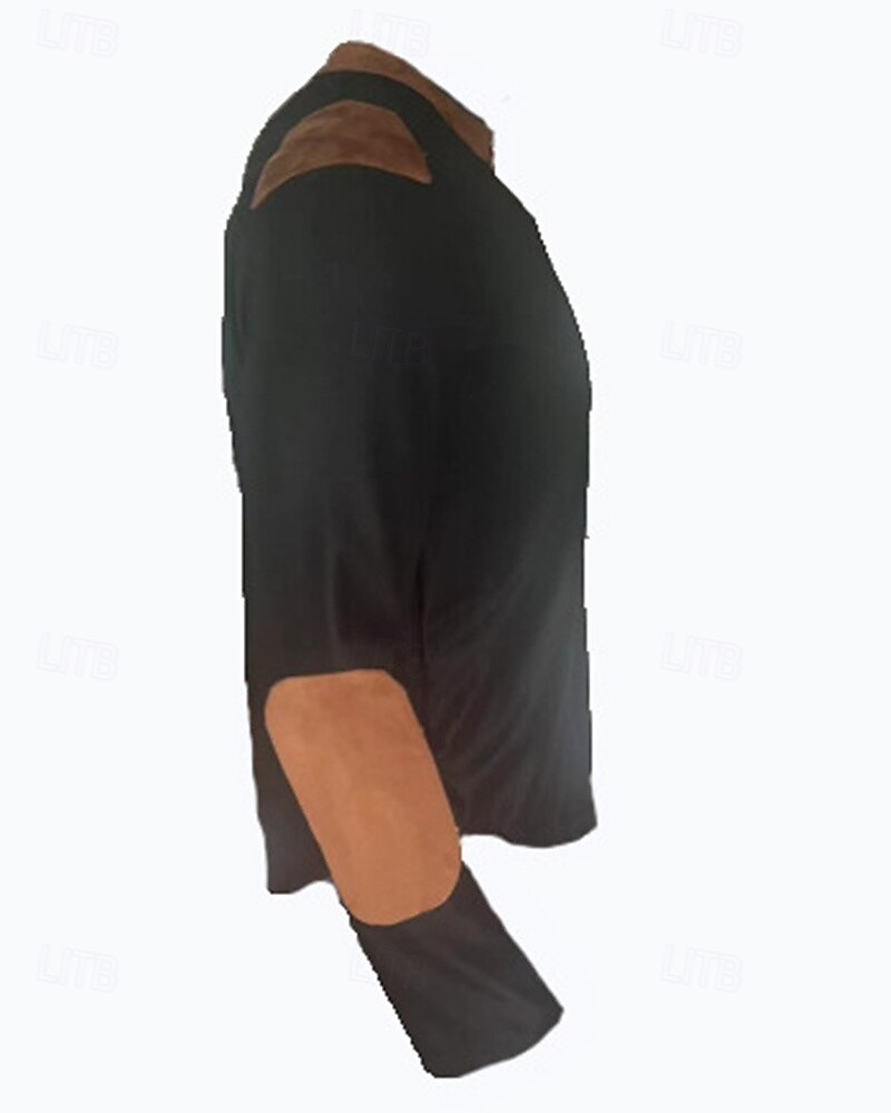 Men's Button T Shirt T Shirt Waffle Henley Shirt Henley Shirt Long Sleeve Henley Spring &  Fall Color Block Fashion Designer Basic Patchwork Vacation Street Going out Black White Navy Blue Top Tee 2025 - $19.99 –P5