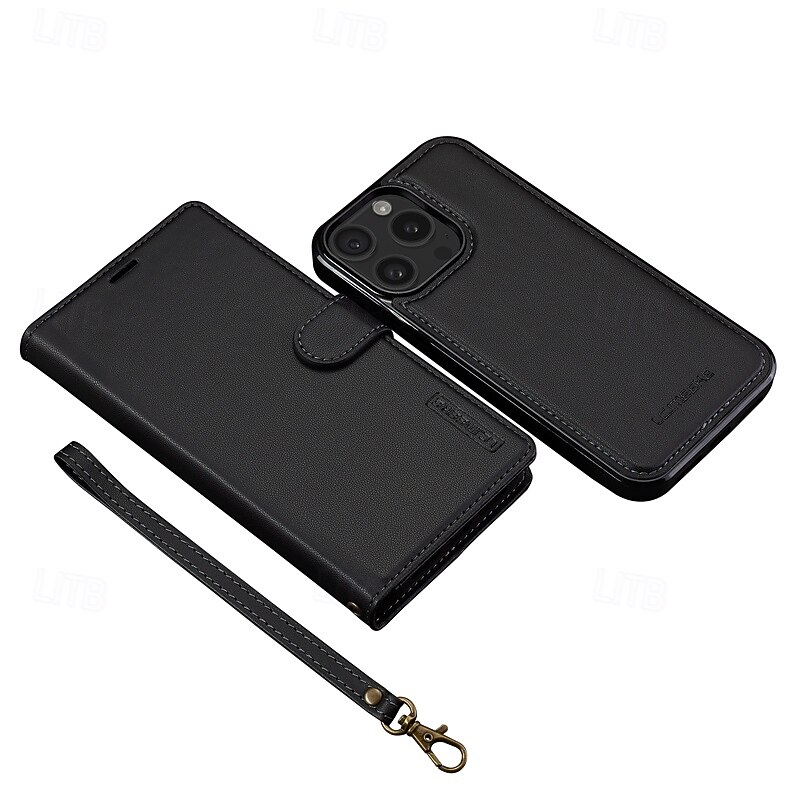 telefone Capinha Para iPhone 17 Pro Max 17 Air 16 15 14 Pro Max Plus 13 12 11 Pro Max Capa traseira Capa para Cartão Wallet Com Suporte Destacável com pulseira Retro TPU Couro PU de 2025 por $13.99 –P4