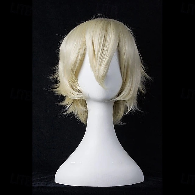 parrucche sintetiche corte anime lisce con frangia, parrucca cosplay per feste in costume anime resistente alle alte temperature per uomini e donne del 2025 a $12.99 –P4
