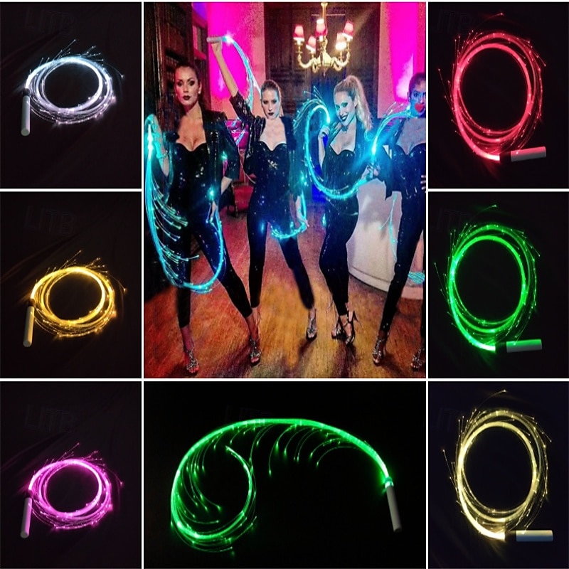 Colorful LED Dancing Flash Fiber Optic Whip Night Scene Christmas Atmosphere Props 360 Degree Rotating Dance Whip 2025 - $36.99 –P8