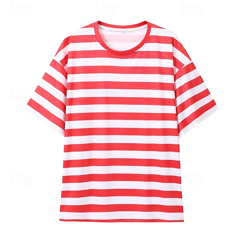 Herr T-shirt T-shirts Kortärmad tröja T-tröja Kortärmad Rund hals Vår & sommar Randig Mode Designer Grundläggande Semester Gata Utekväll Svart Gul Rubinrött Topp t-shirt för män 2025 - $11.99 –P2
