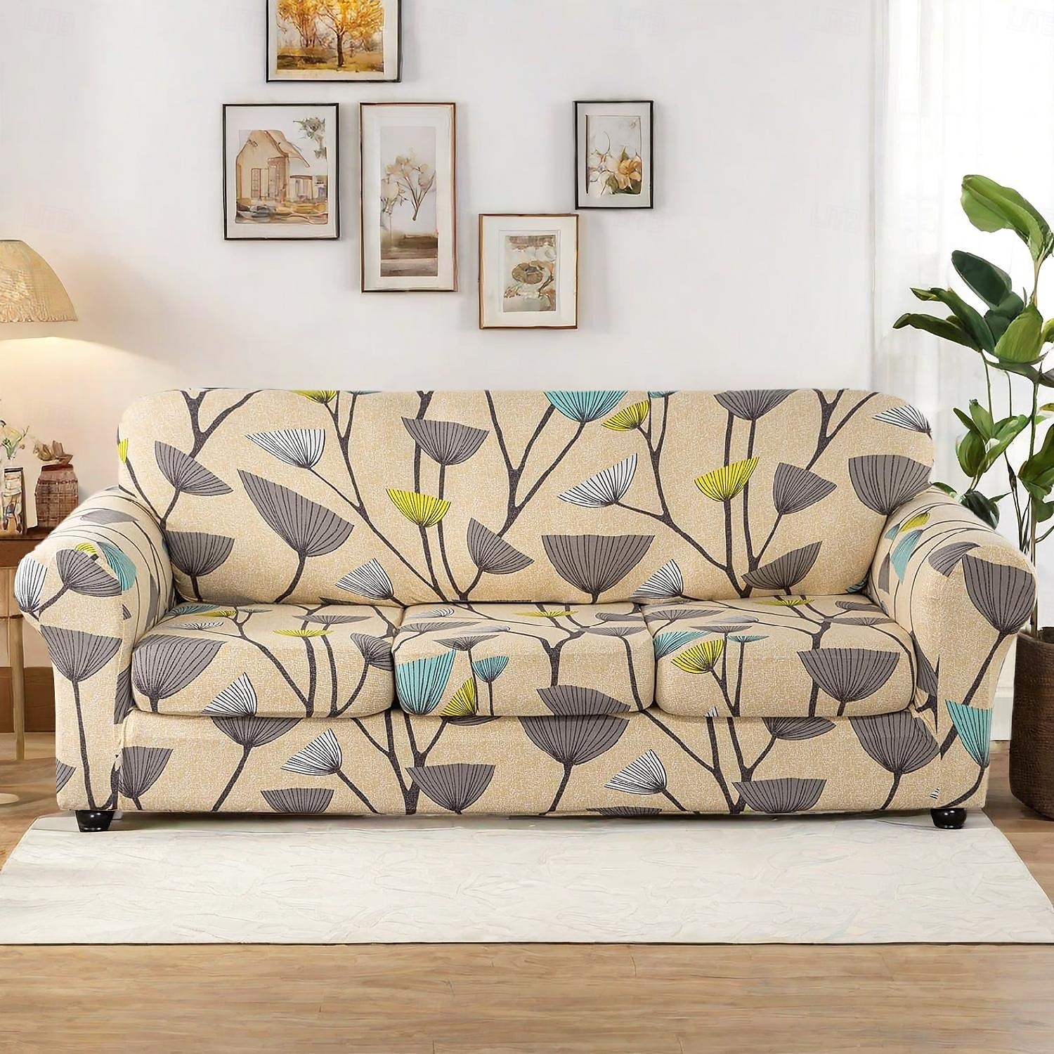 copripoltrona elasticizzato floreale copripoltrona elastico con motivo floreale per una vestibilità elegante e sicura ideale per proteggere e rinfrescare la tua poltrona del 2025 a $33.99 –P13