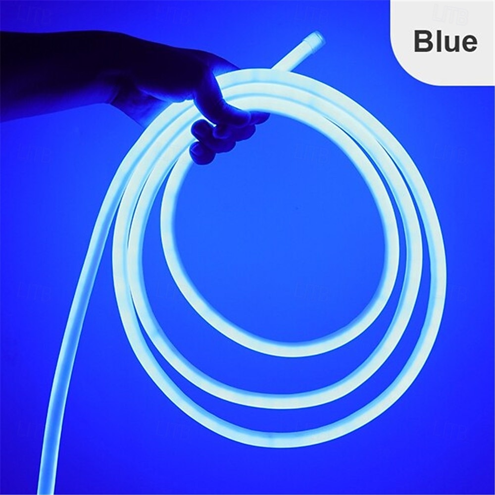 Vattentålig 360 Rund Neon Led Ljusremsa Rör Flexibla Rep Ljus Pool Ljusremsa Semester Hem Dekor för Inomhus Utomhus DIY Dekor 100~240V för Halloween 2025 - $15.99 –P3