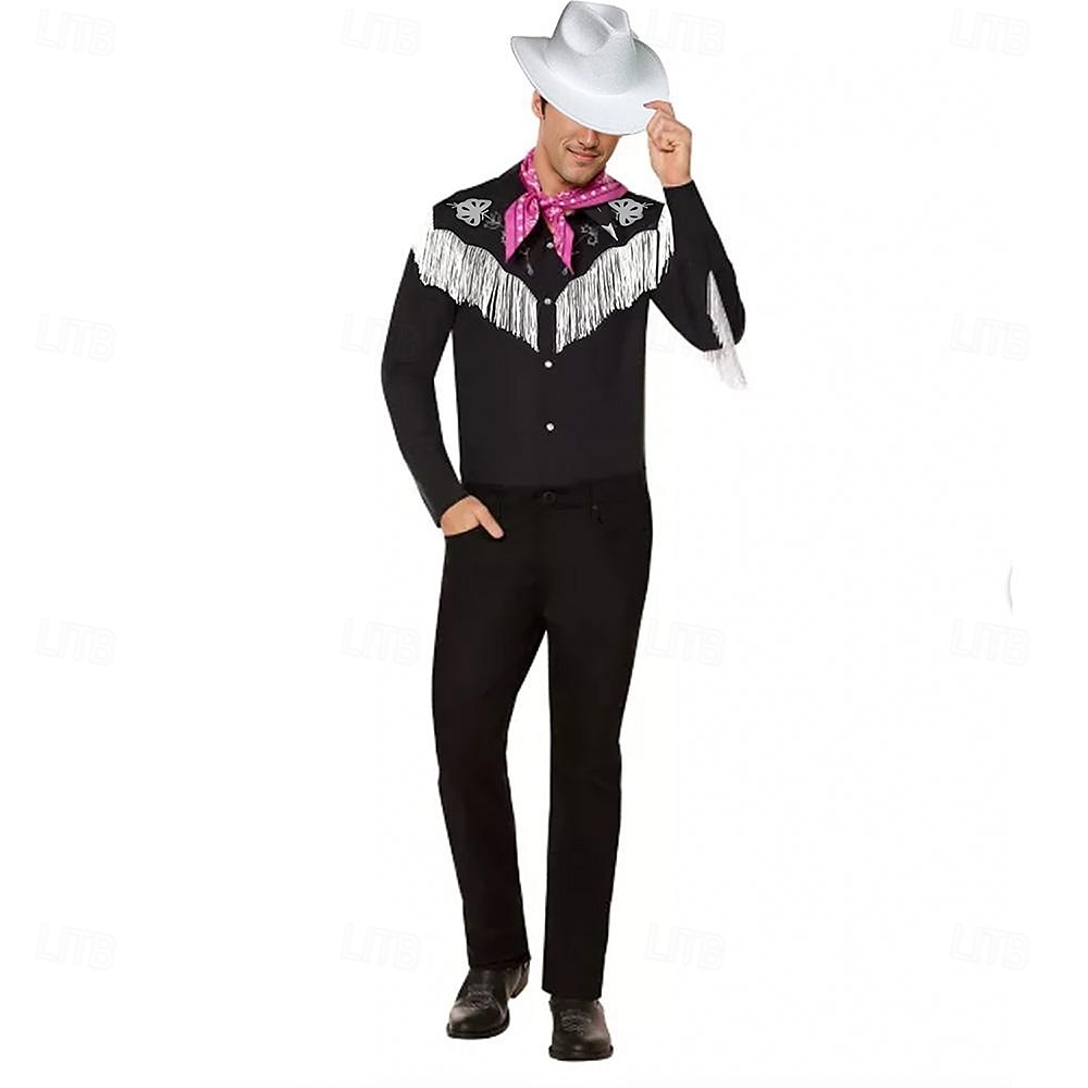 Cowboy Costume 5 PCS Shirt Pants Belt Cowboy Hat Scarf Doll Outfit Halloween Carnival Cosplay Costumes 2026 - $59.99 –P3