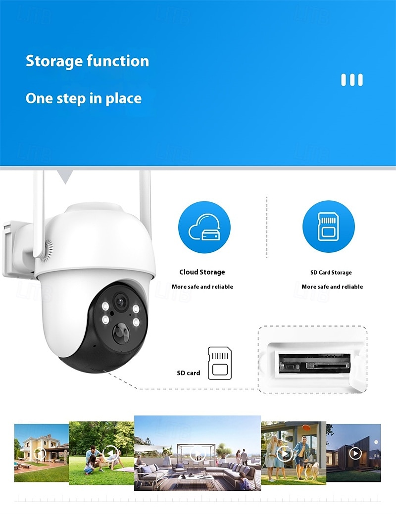 2025年 ソーラーバッテリー駆動カード対応ワイヤレス CCTV セキュリティカメラ 防水 PIR モーション検知 パンチルト  コレクション – $127.99 –P11
