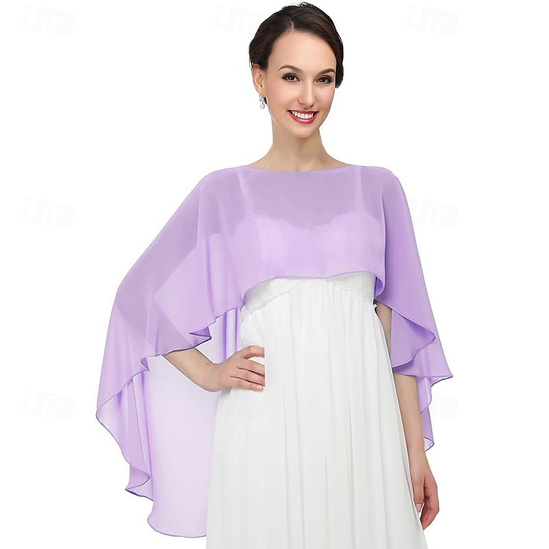 châles et enveloppes transparents pour robes de soirée capes en mousseline de soie pour femmes couverture de mariage douce de 2025 ? $25.99 –P11