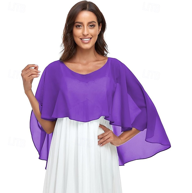 châles et enveloppes transparents pour robes de soirée capes en mousseline de soie pour femmes couverture de mariage douce de 2025 ? $25.99 –P23