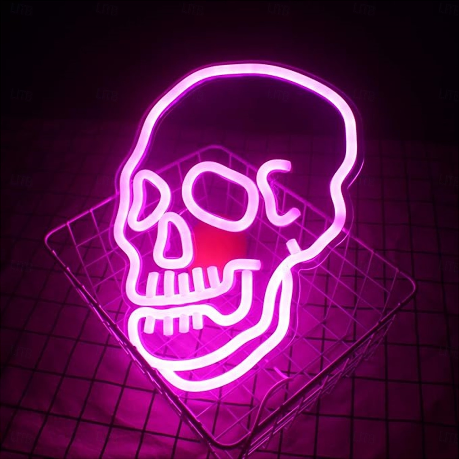 halloween neonskylt rosa led skylt skelett skalle neonljus spöke led neonskylt usb-driven switch lysa upp neonskyltar för väggdekoration sovrum halloween födelsedagsfest leverans 2025 - $42.99 –P3