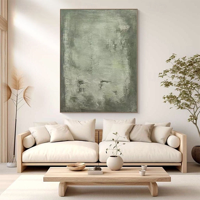 groot blauw groen abstract canvas kunst handgeschilderd olieverfschilderij op canvas modern origineel kunstwerk groen blauw abstract schilderij woonkamer decor geen frame 2025 - $125.99 –P1