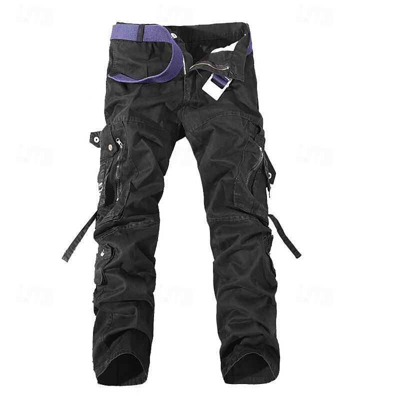 Per uomo Pantaloni cargo Pantaloni tattici Pantaloni Bottoni Multi tasca Liscio Indossabile Esterno Giornaliero Campeggio e hiking Di tendenza Classico Verde militare Verde primavera del 2025 a $40.99 –P4
