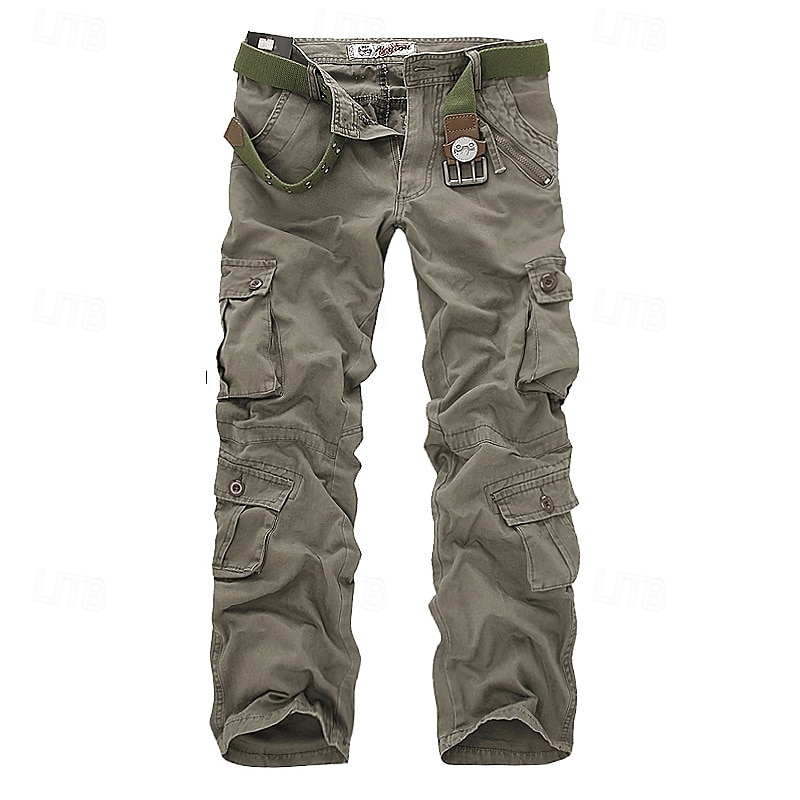 Men's Cargo Pants Trousers Tactical Pants Buttons Multi Pocket Camo Plain Wearable Daily Outdoor Camping & Hiking Fashion Classic Camouflage Khaki 2026 - $38.99 –P7