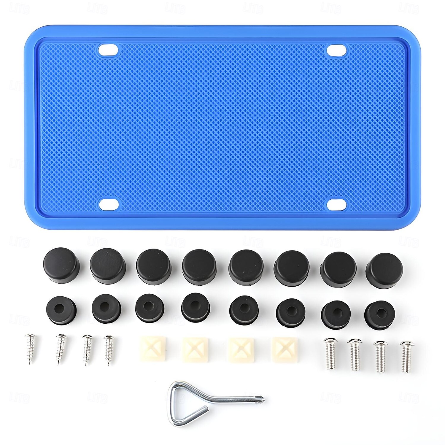 supporto per targa posteriore auto supporto per targa supporto per targhetta impermeabile copertura per etichetta targa in gomma standard USA del 2025 a $26.99 –P6