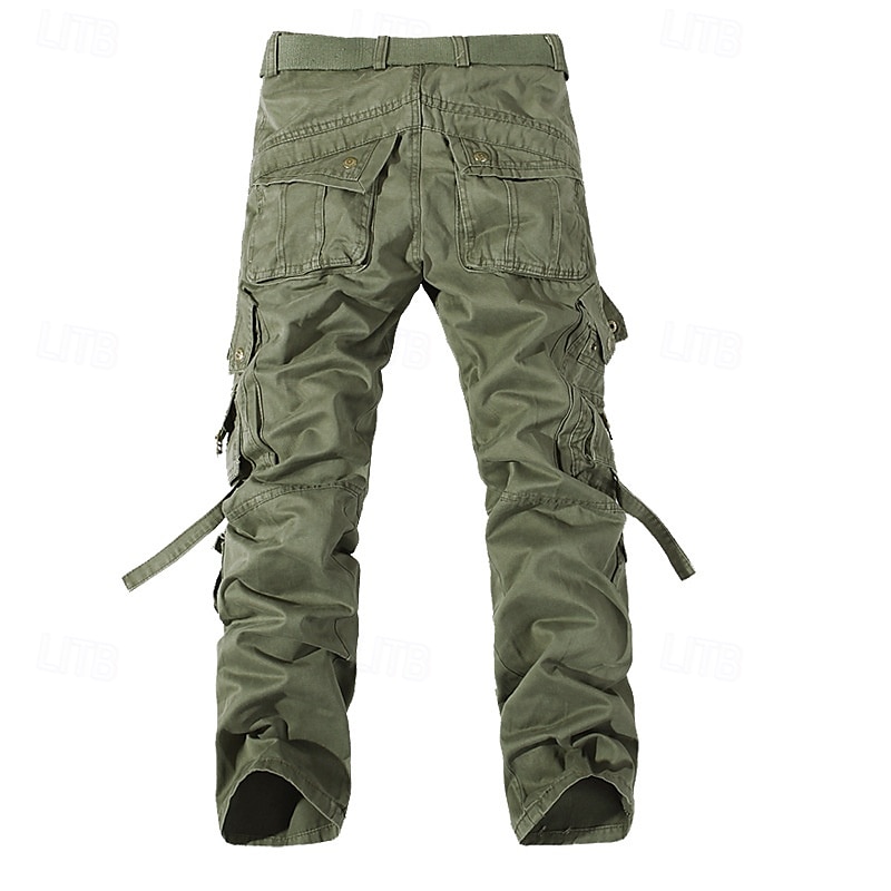 Per uomo Pantaloni cargo Pantaloni tattici Pantaloni Bottoni Multi tasca Liscio Indossabile Esterno Giornaliero Campeggio e hiking Di tendenza Classico Verde militare Verde primavera del 2025 a $40.99 –P8