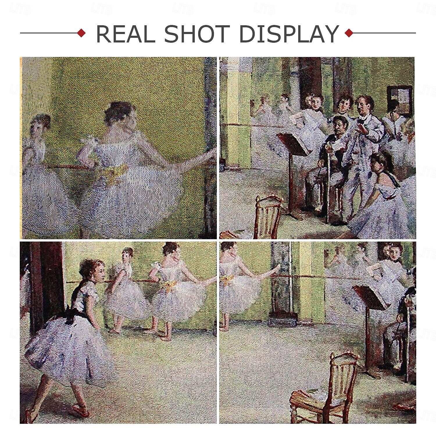 Jacquard Woven Tapestry Gobelin Aubusson Wall Art Hanging Aubusson Large Tapestry Reproduction Loom Cotton Weave Ballet Class Belgian Tapestry (without tassels and rod) 2025 - $91.99 –P6