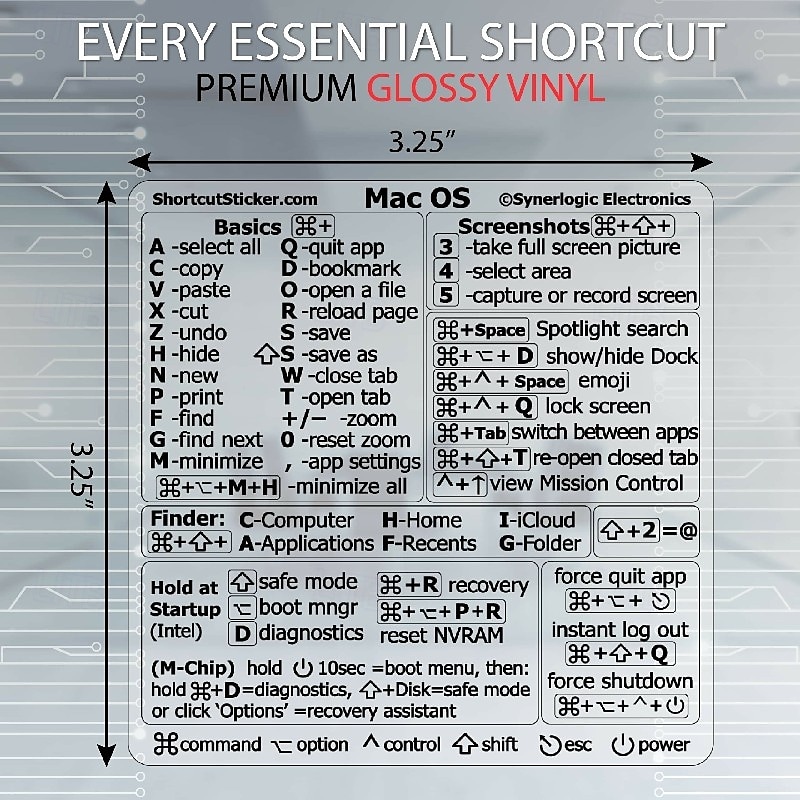 Shortcuts Sticker Keyboard Stickers for MAC Chromebook Word Photoshop Audition Illustrator Premiere Pro After Effects No-Residue Laminated Vinyl Shortcut Stickers 2025 - $12.99 –P3