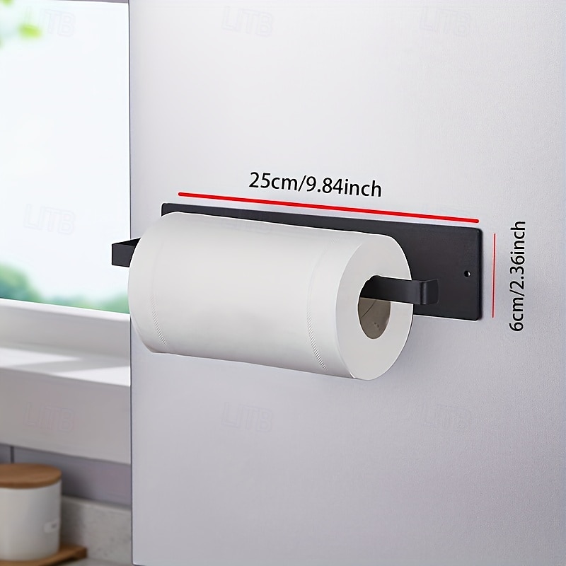 Magnetic Wrought Iron Paper Towel Holder – Punch-Free Kitchen Storage Rack for Refrigerator & RV, Fits Most Rolls, Plastic Wrap & Towels 2025 - $9.49 –P2