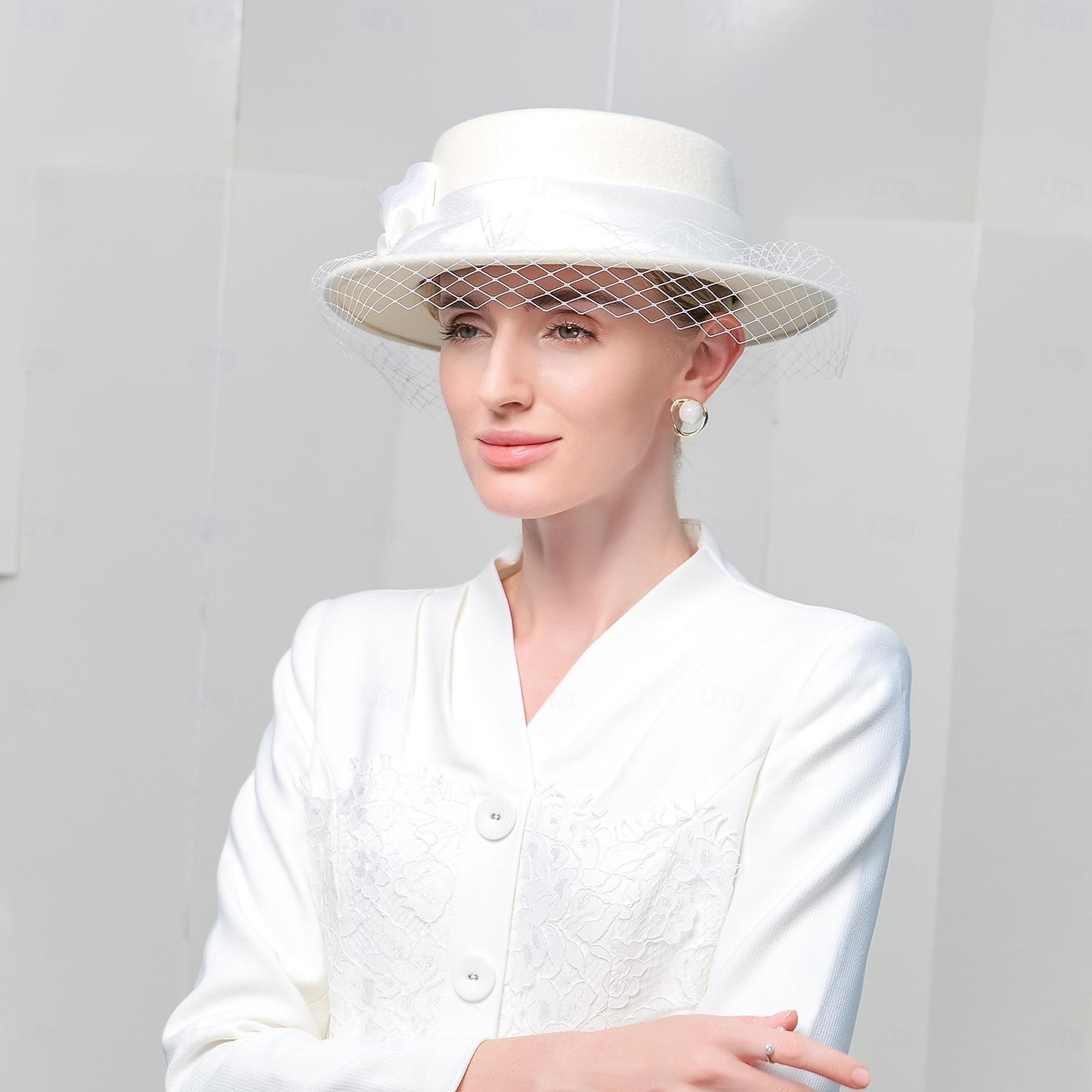 Hatter 100% Ull Bowlerhatter Solhatt Bryllup Aftenselskap Elegant Bryllup Med Kasket Tvinning Hodeplagg Hodeplagg 2025 - $50.99 –P1