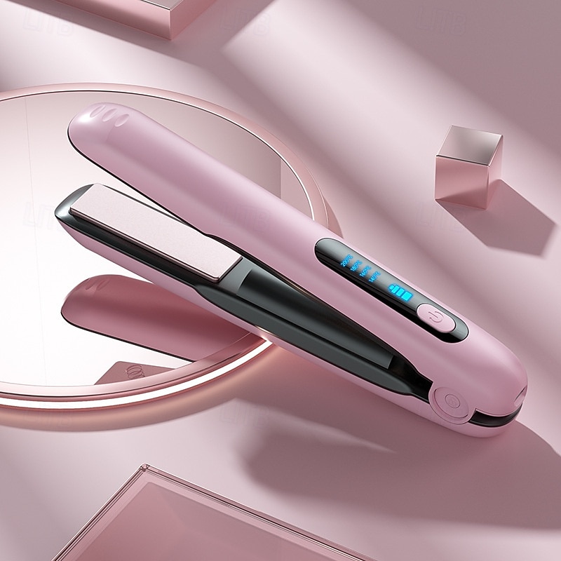 piastra per capelli usb ricaricabile senza fili 2 vie liscia &mini ferro per capelli curl 4 regolazione della temperatura display a led della temperatura riscaldamento rapido del 2025 a $63.99 –P8