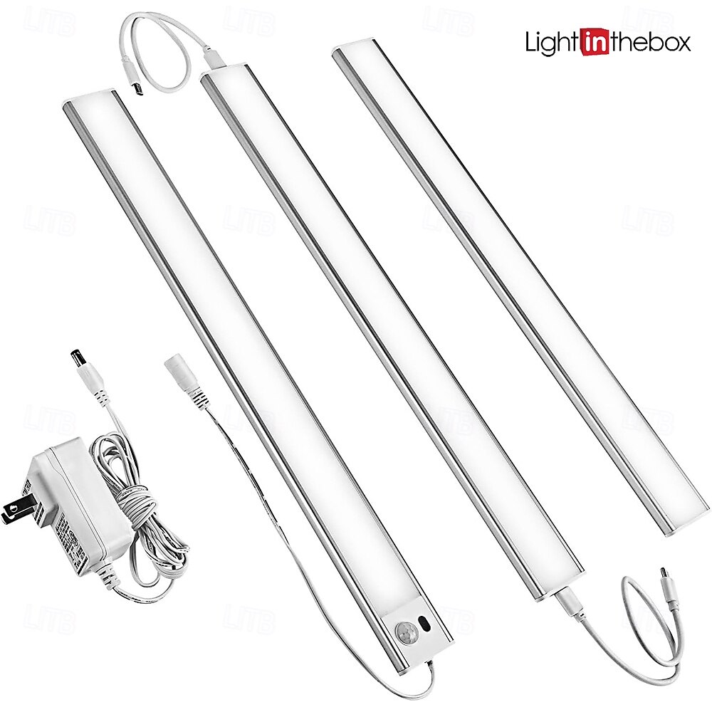 light in the box LED armoire lumière plug-in 40 cm intelligent aspiration magnétique balayage manuel induction placard lumière pour armoire, entrée de cuisine, norme européenne 24 V tension de sécurité 3 pièces de 2025 ? $71.99 -P2