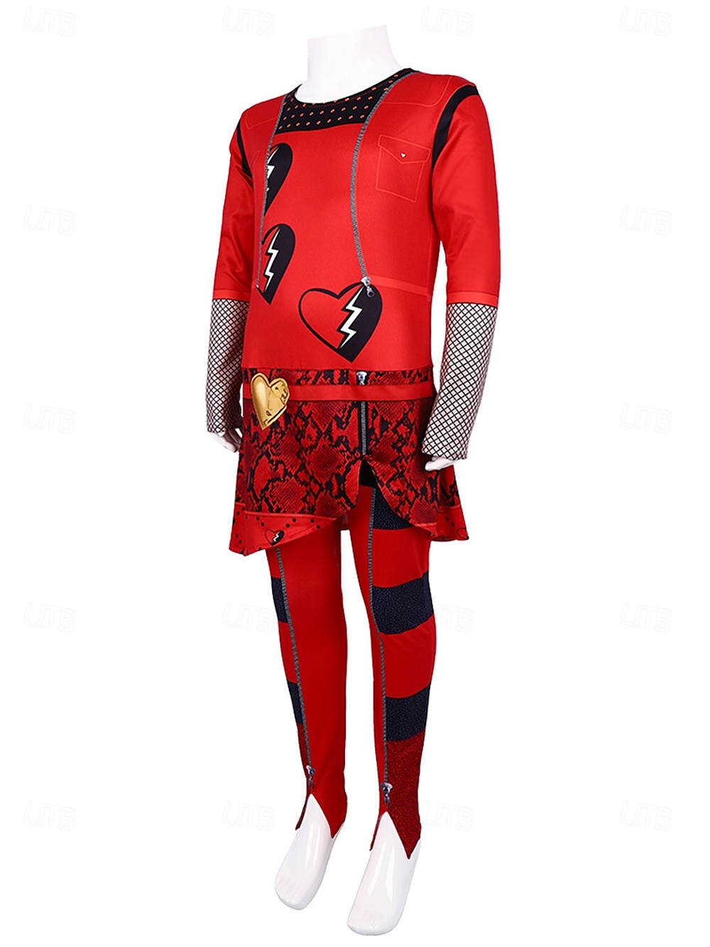 Descendants The Rise of Red Kids Red Queen of Hearts Costume Jumpsuit Cosplay Costume Movie Cosplay for Girls' Kid's Children's Day New Year Masquerade Performance 2025 - $36.99 –P4